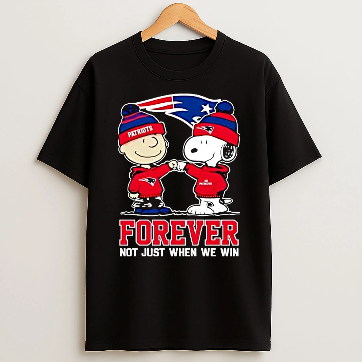 New England Patriots Charlie Brown And Snoopy Forever Not Just When We Win Shirts