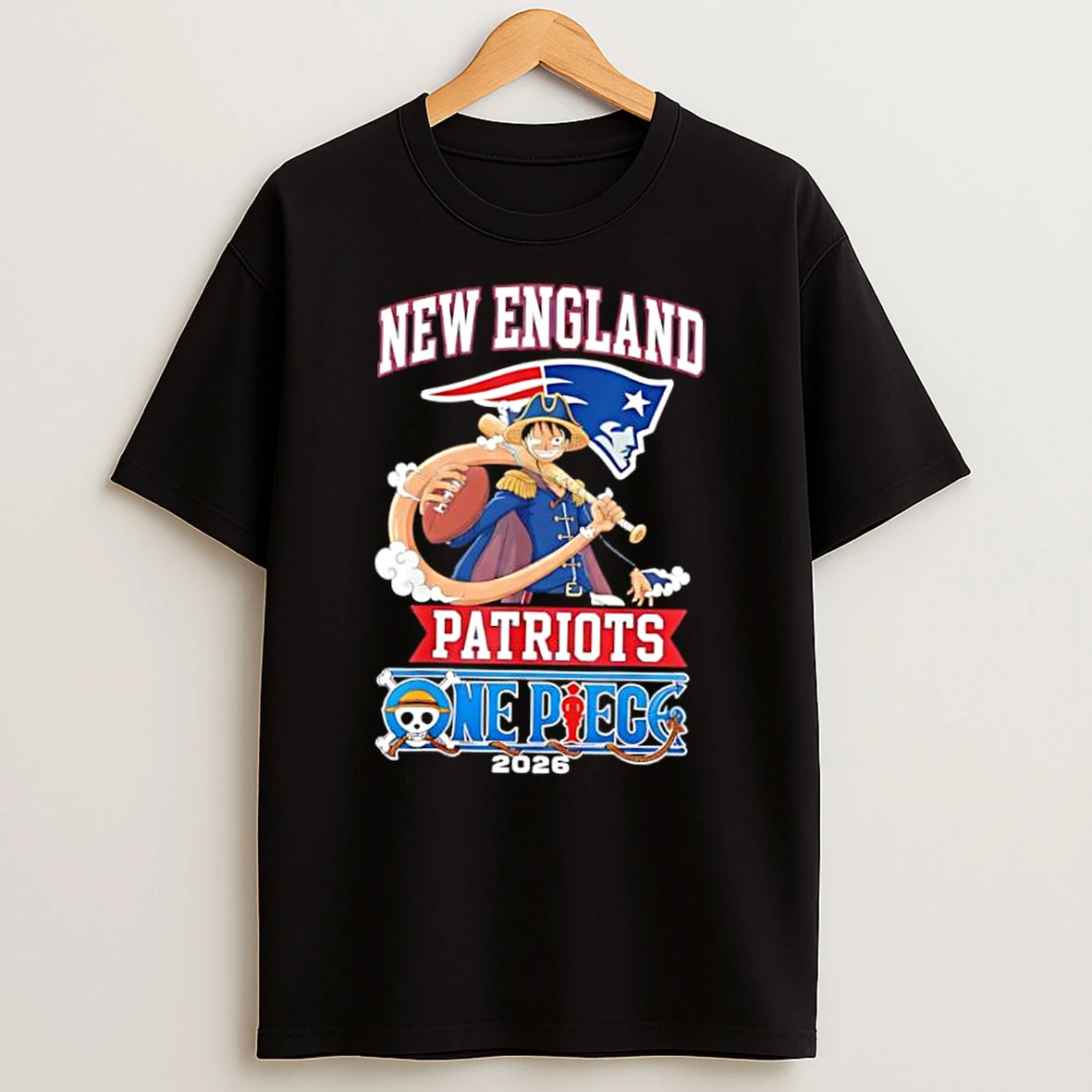 New England Patriots One Piece 2026 Luffy Shirts