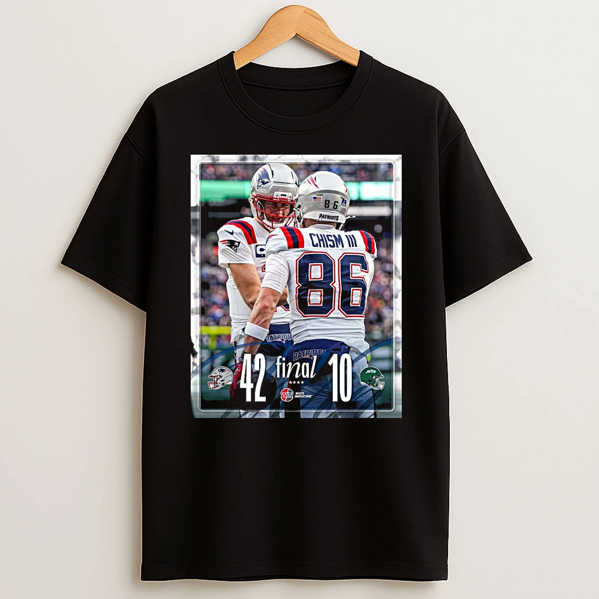New England Patriots Vs New York Jets Final Score 42 10 Waste Innovations Shirts