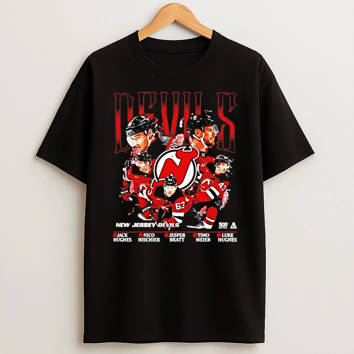 New Jersey Devils 5 Stars Nhl Names Shirts