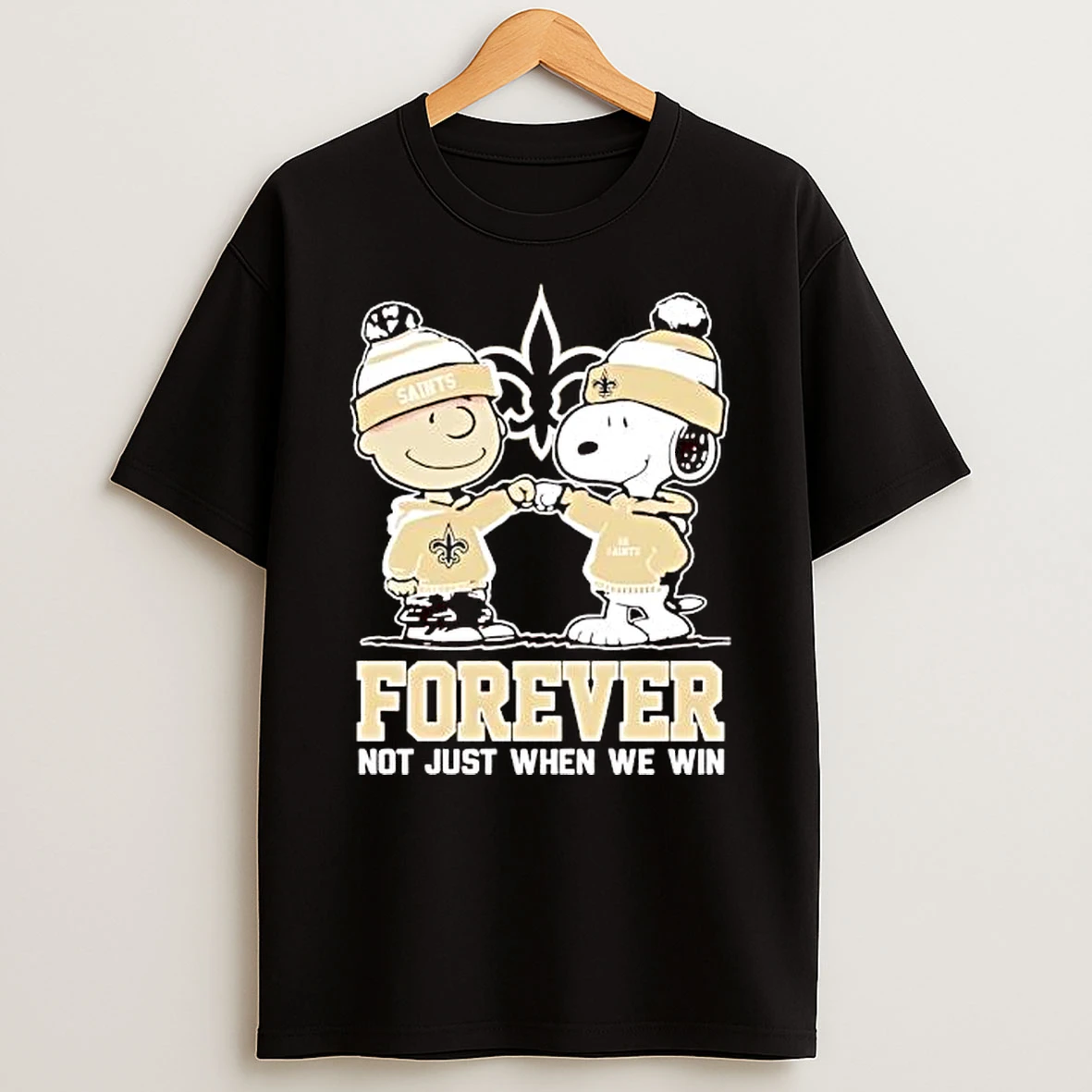 New Orleans Saints Charlie Brown And Snoopy Forever Not Just When We Win Shirts