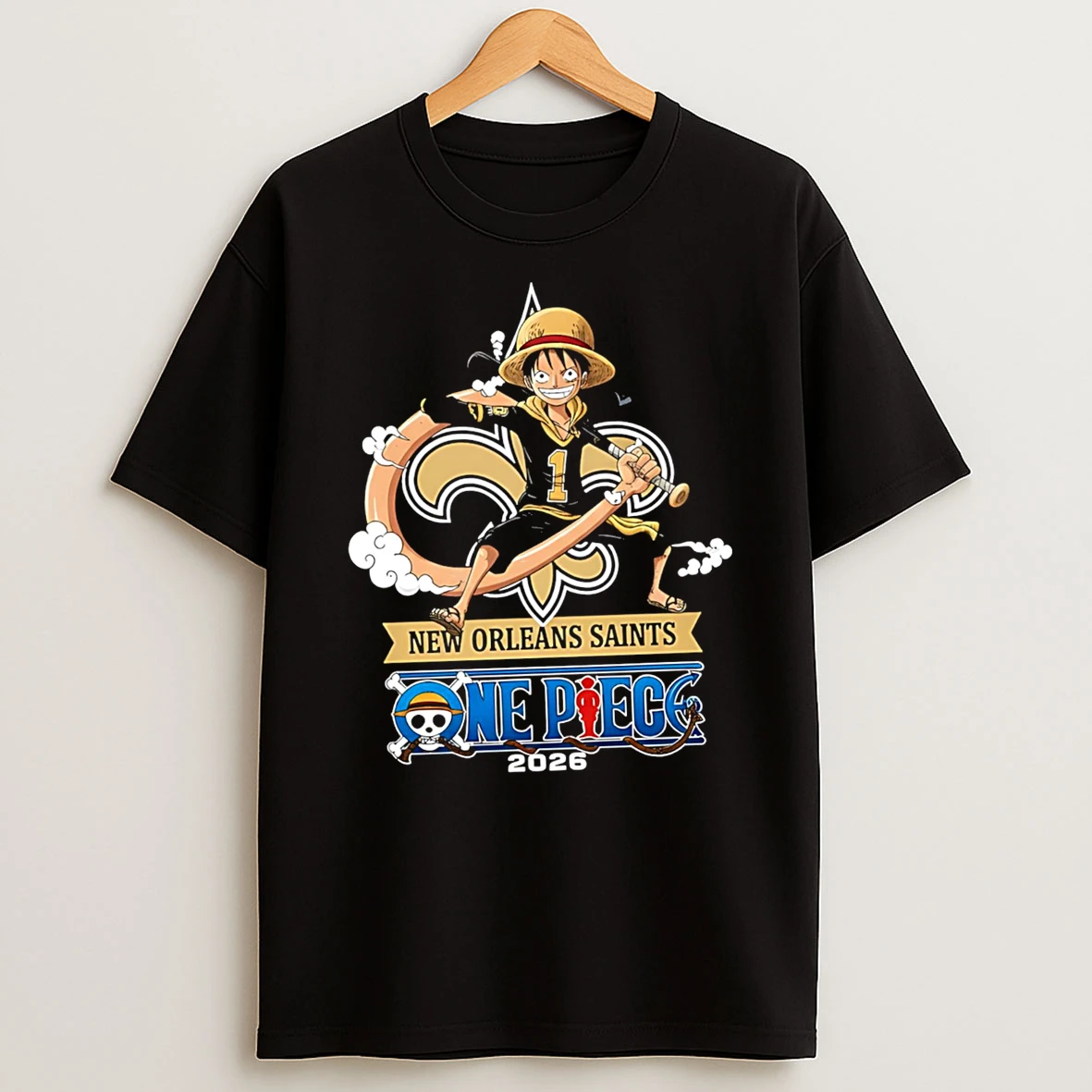New Orleans Saints One Piece 2026 Luffy Shirts