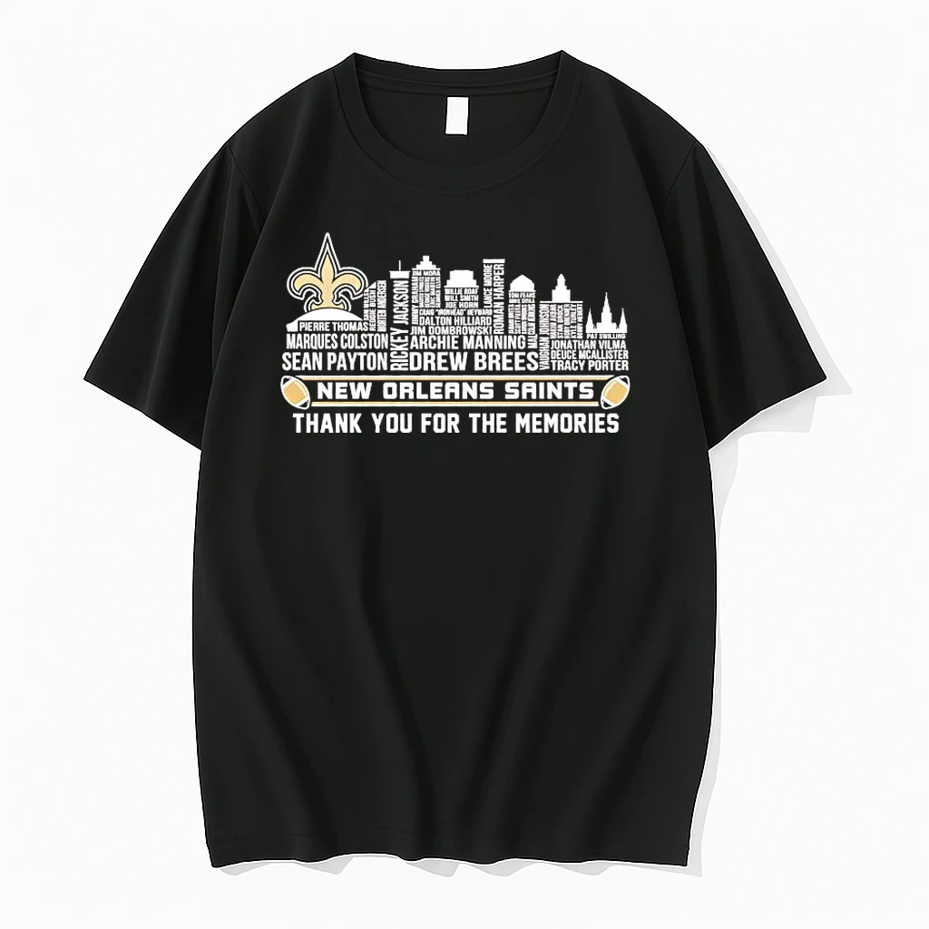 New Orleans Saints Players Names Skyline Thank You For The Memories Shirts