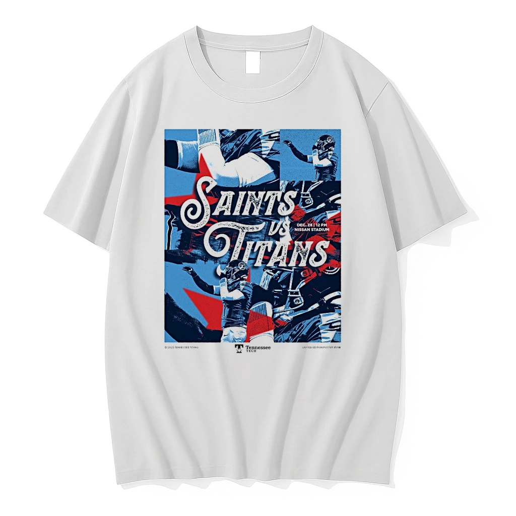 New Orleans Saints Vs Tennessee Titans 2025 At Nissan Stadium Shirts