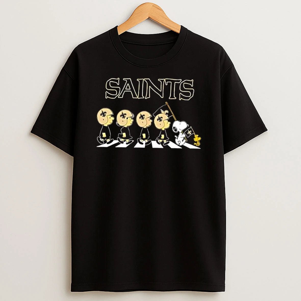 New Orleans Saints X Peanuts Snoopy And Friends Abbey Road Shirts