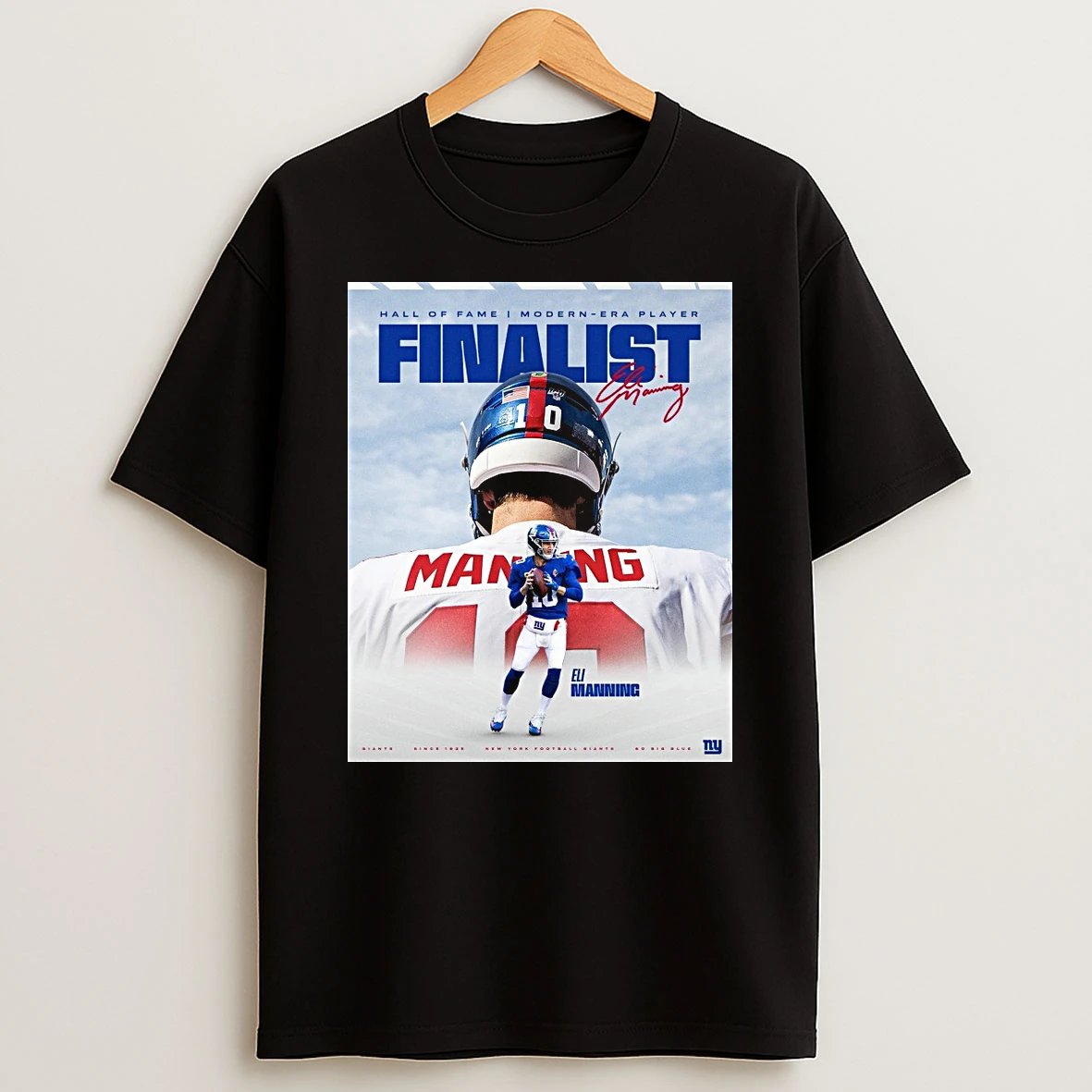 New York Giants Eli Manning Modern Era Player Pro Football Hall Of Fame Finalist Signature Shirts