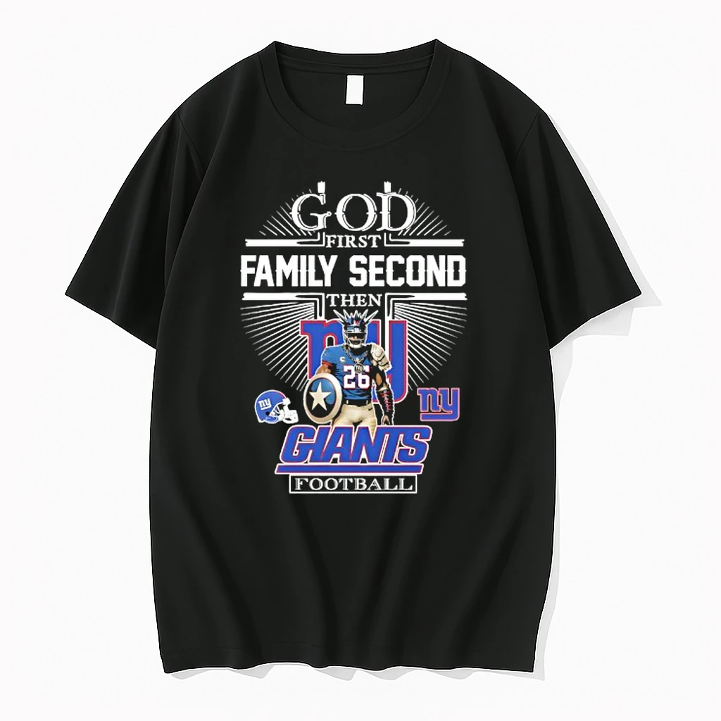 New York Giants Football God First Family Second Then Mascot Shirts