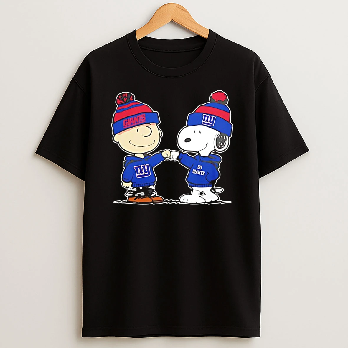 New York Giants X Snoopy And Charlie Brown Go Giants Shirts