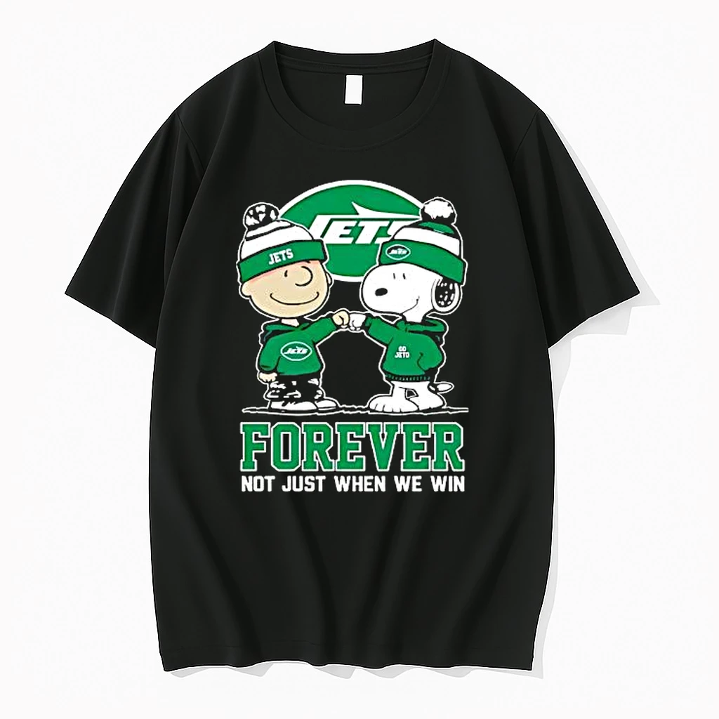 New York Jets Charlie Brown And Snoopy Forever Not Just When We Win Shirts