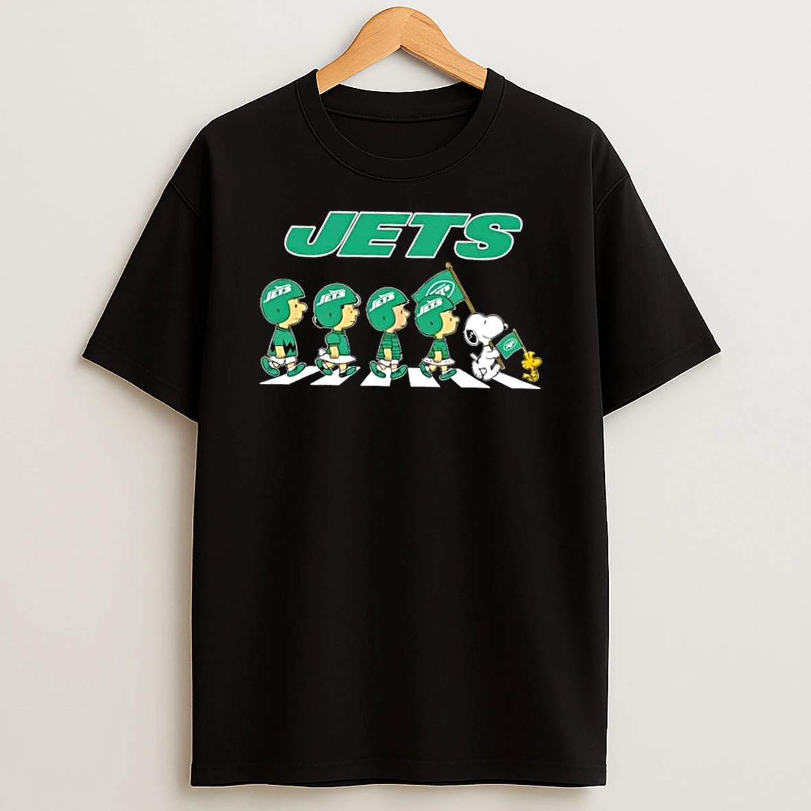 New York Jets X Peanuts Snoopy And Friends Abbey Road Shirts