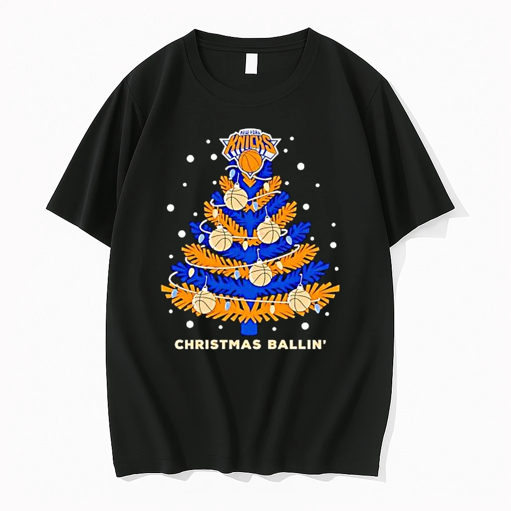 New York Knicks National Basketball Association Christmas Ballin Shape Xmas Tree Shirts