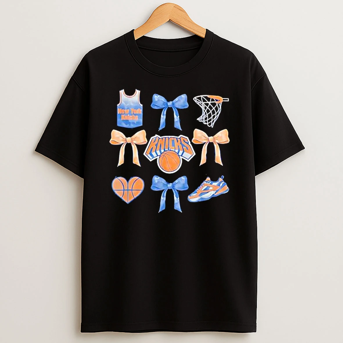 New York Knicks Tank Top Bow Balloon Shoes Basketball Heart Shirts
