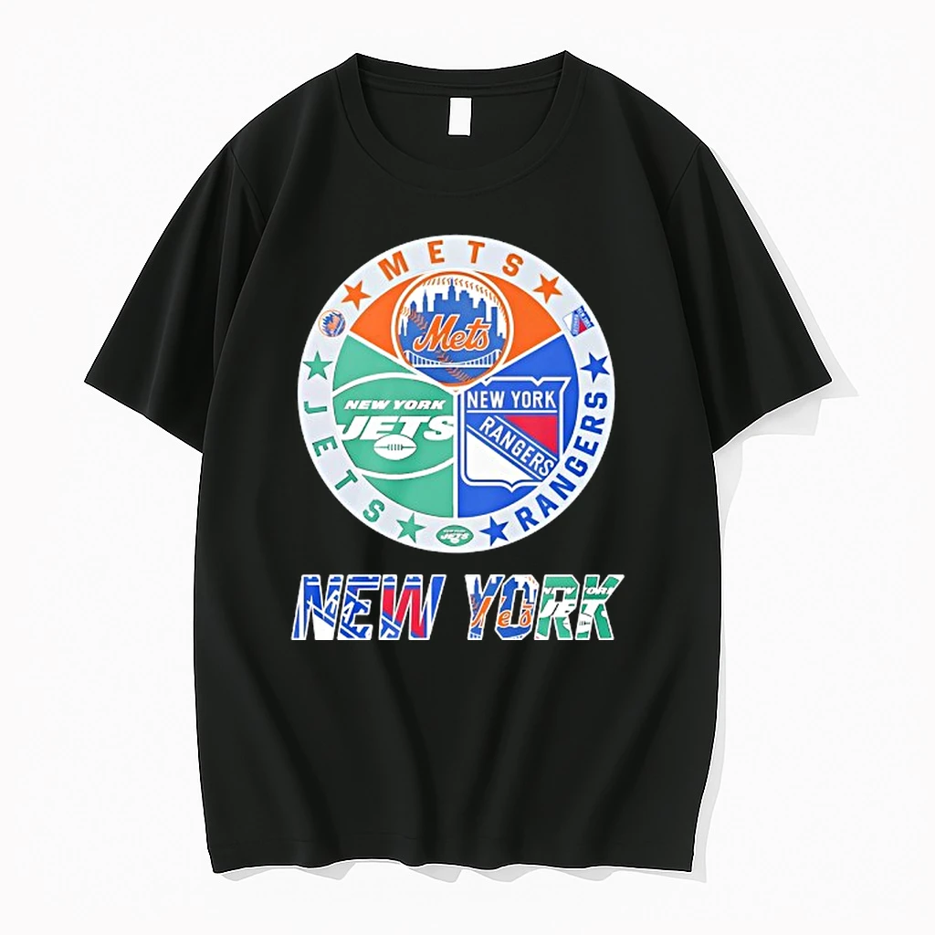 New York Rangers New York Mets New York Jets Mashup Logo Shirts