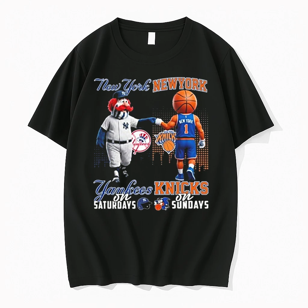 New York Yankees On Saturdays X New York Knicks On Sundays Mascot 2026 Shirts