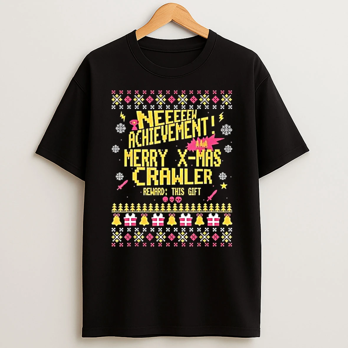New Achievement Merry X Mas Crawler Reward This Gift Ugly Christmas Shirts