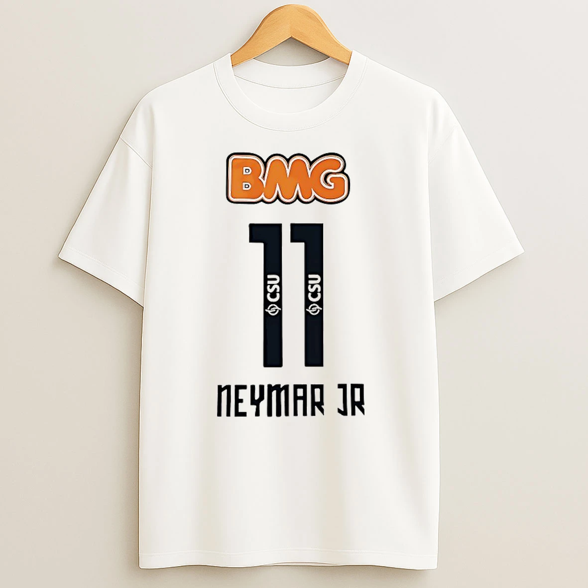 Neymar Jr 11 Santos Bmg Shirts
