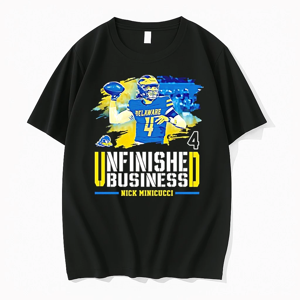 Nicholas Minicucci Unfinished Business Delaware Ncaa Football Shirts