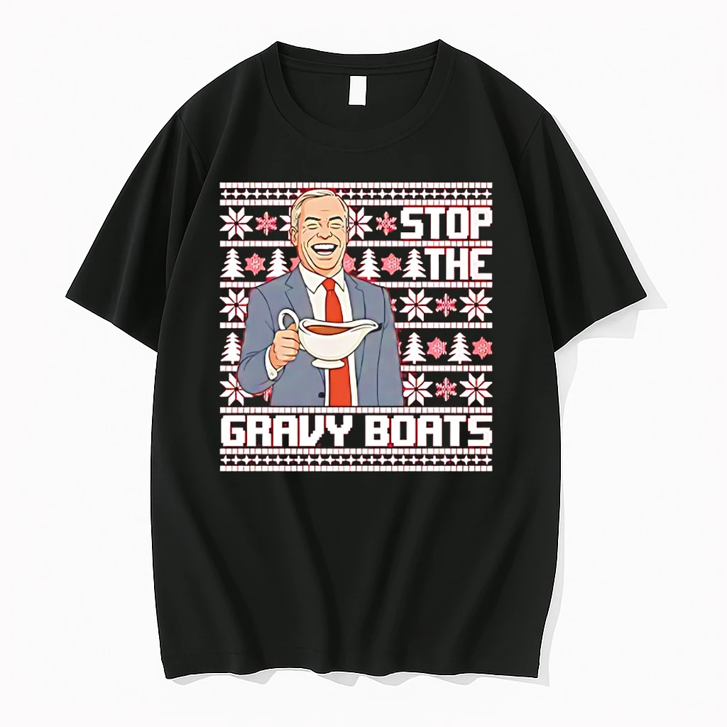 Nigel Farage Stop The Gravy Boats Christmas Shirts