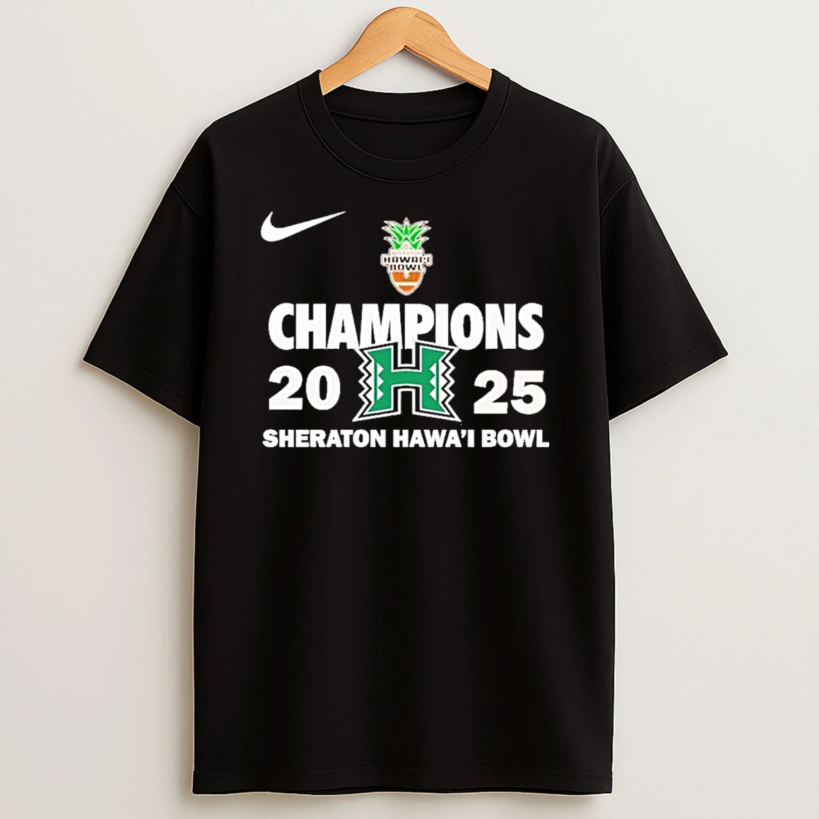 Nike X Hawaii Rainbow Warriors 2025 Sheraton Hawaii Bowl Champions Shirts