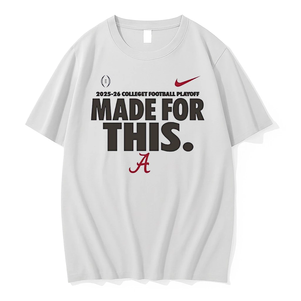 Nike X Made For This Alabama Crimson Tide 2025 Cfp Bound Shirts