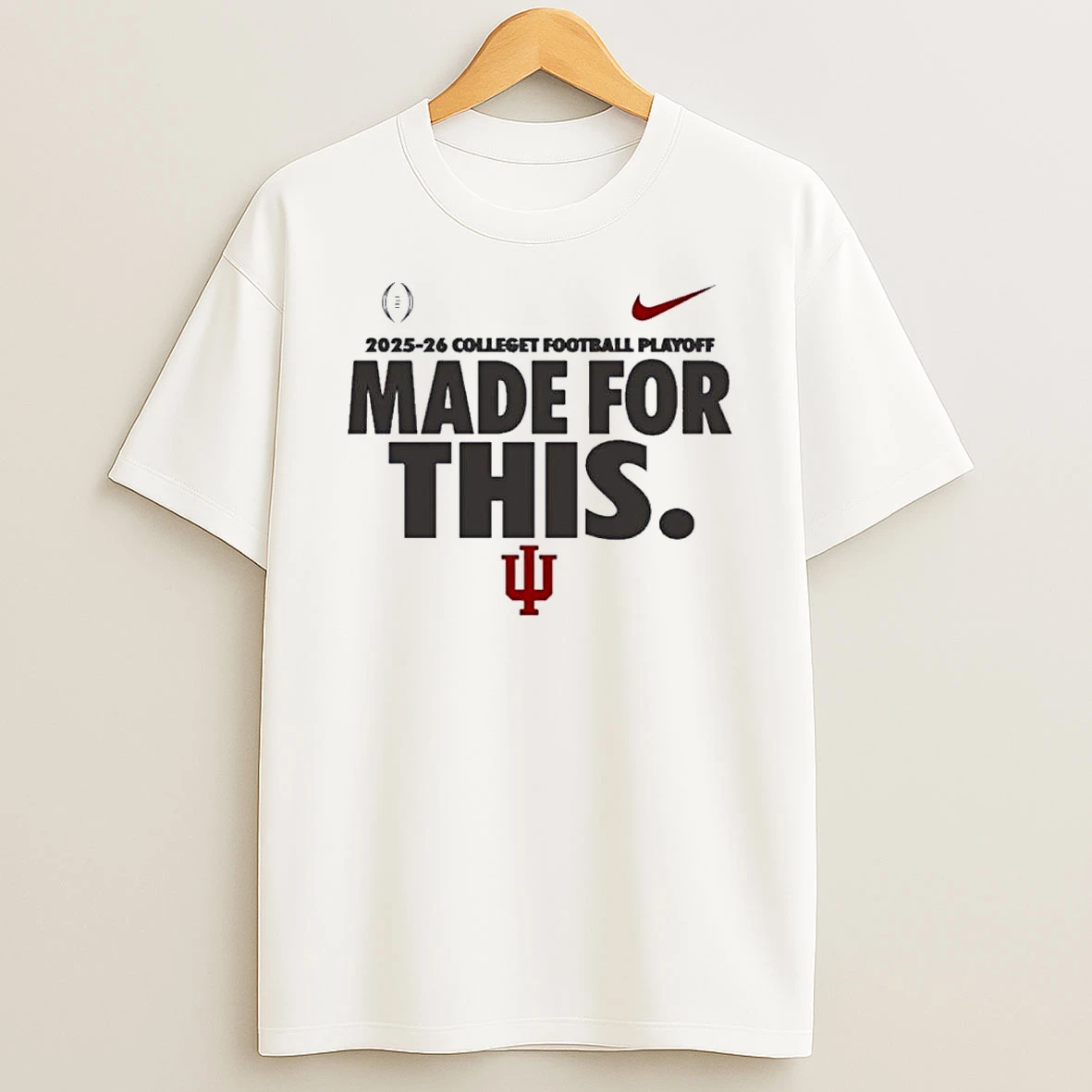 Nike X Made For This Indiana Hoosiers 2025 Cfp Bound Shirts