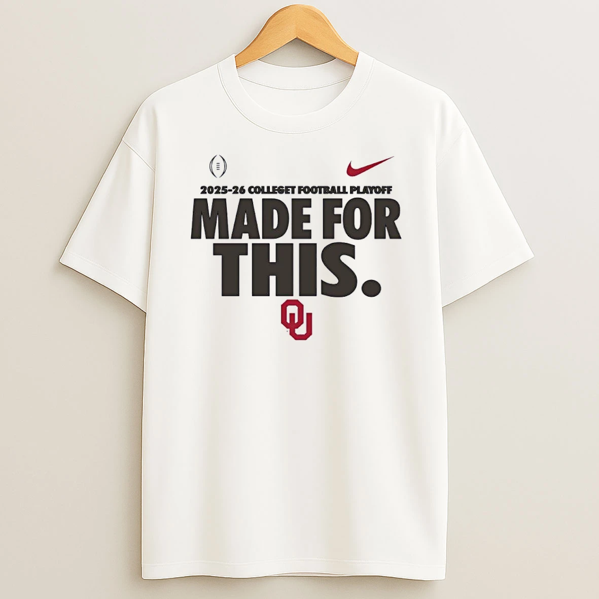 Nike X Made For This Oklahoma Sooners 2025 Cfp Bound Shirts