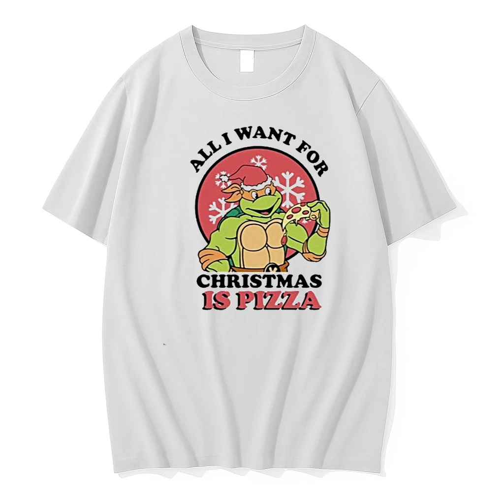 Ninja Turtle All I Want For Christmas Is Pizza Shirts