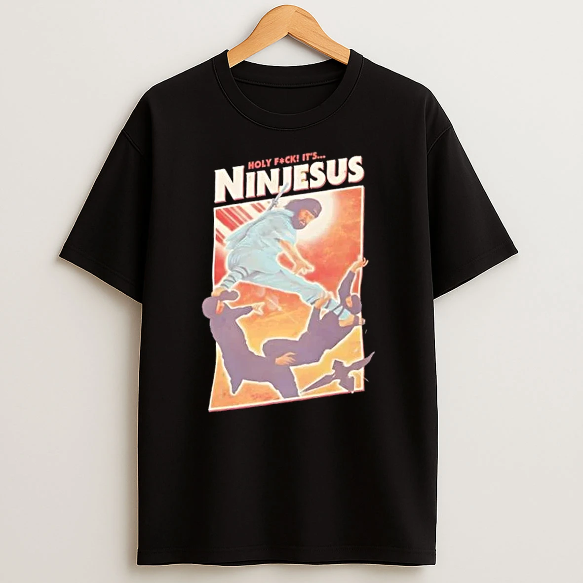 Ninjesus Holy Fuck Parody Funny Adult Shirts
