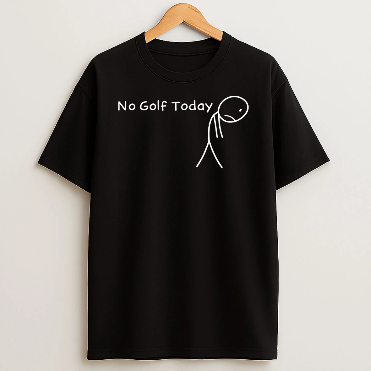 No Golf Today Sad Stickman Golfer Golfers Shirts