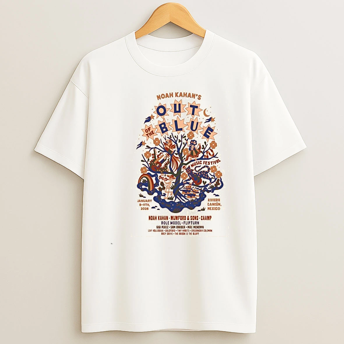 Noah Kahan Riviera Cancun January 8 11 2026 Show Shirts
