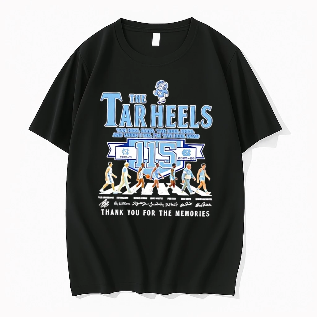 North Carolina Tar Heels Lennie Rosenbluth And Players Abbey Road Signatures Shirts