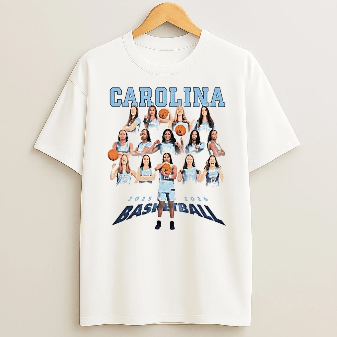 North Carolina Tar Heels Womens Basketball 2026 Team Players Shirts