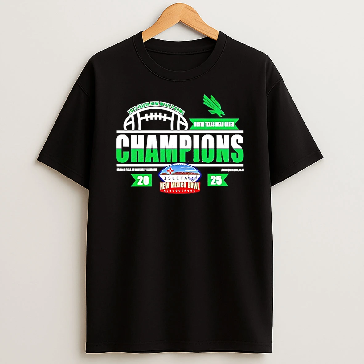 North Texas Mean Green 2025 Isleta New Mexico Bowl Champions 2025 Classic Shirts