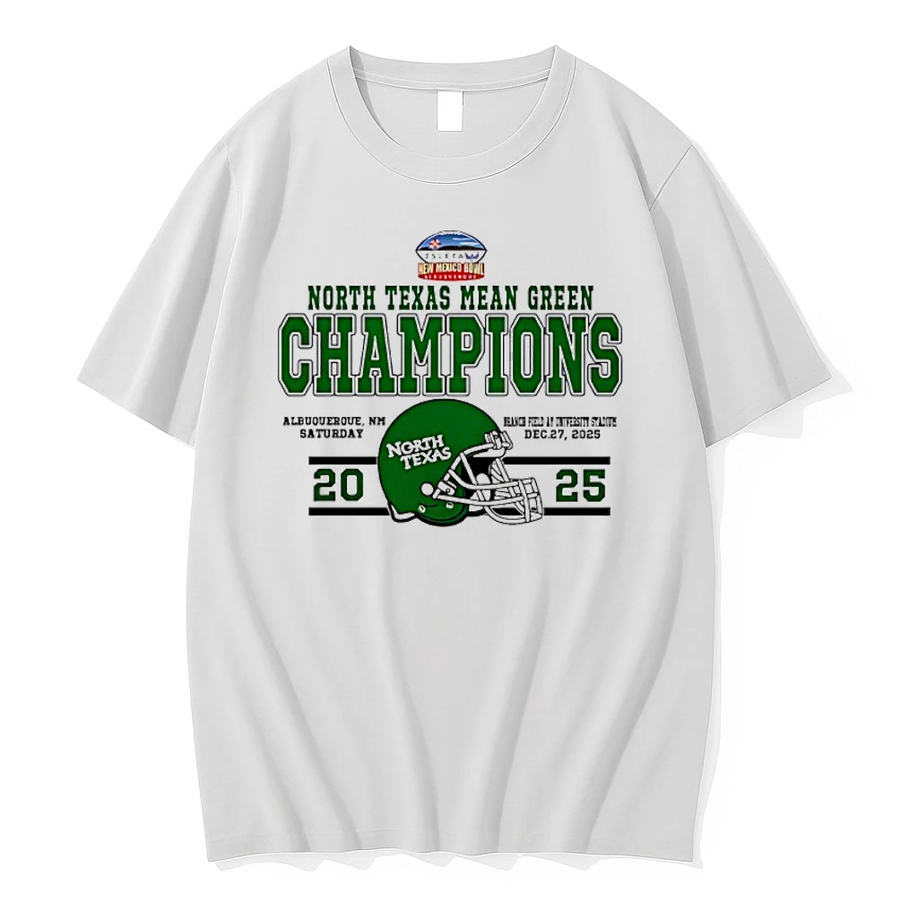 North Texas Mean Green 2025 Isleta New Mexico Bowl Champions Football Shirts