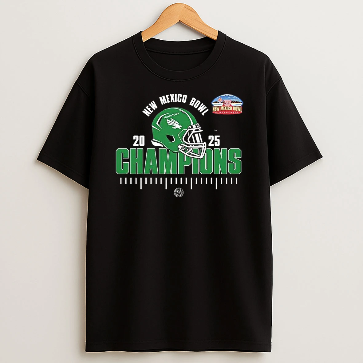 North Texas Mean Green New Mexico Bowl Champions 2025 Ncaa Football Helmet Logo Shirts
