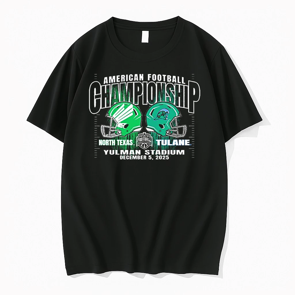 North Texas Mean Green Vs Tulane Green Wave American Football Championship Yulman Stadium December 5 2025 Helmets Shirts