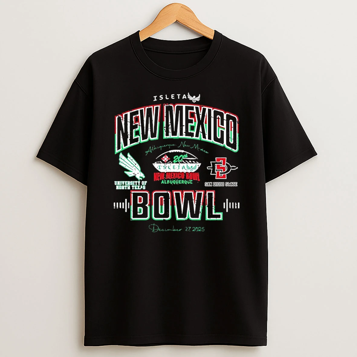North Texas Mean Green Vs San Diego State Aztecs New Mexico Bowl 2025 Shirts