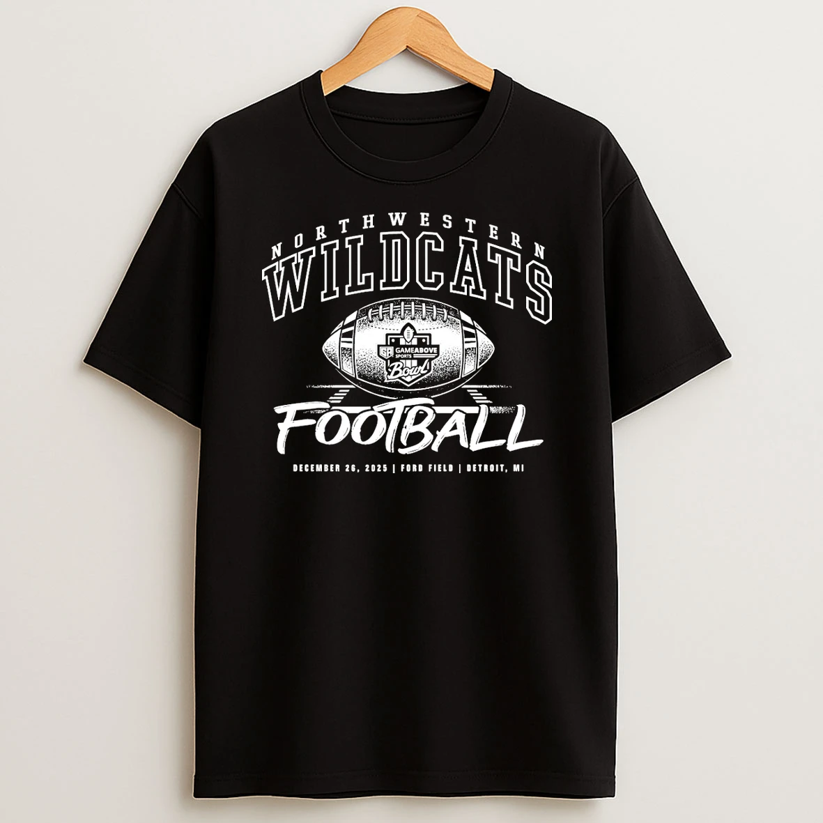 Northwestern Wildcats Gameabove Sports Bowl Football 2025 Hash Marks Ford Field Detroit Mi Shirts