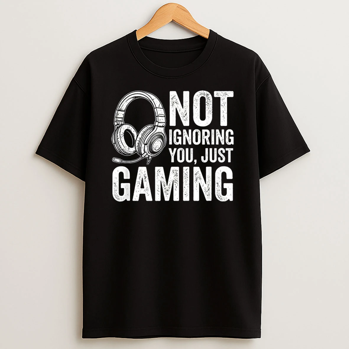 Not Ignoring You Gaming Headset Graphic Video Games Gamer Shirts