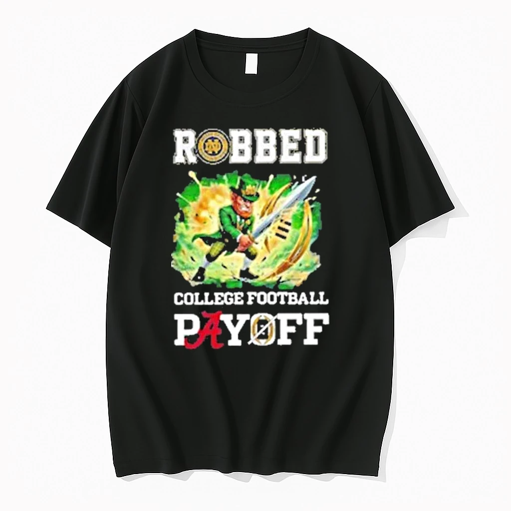 Notre Dame Fighting Irish College Football Playoff 2025 Leprechaun Ribbed Shirts
