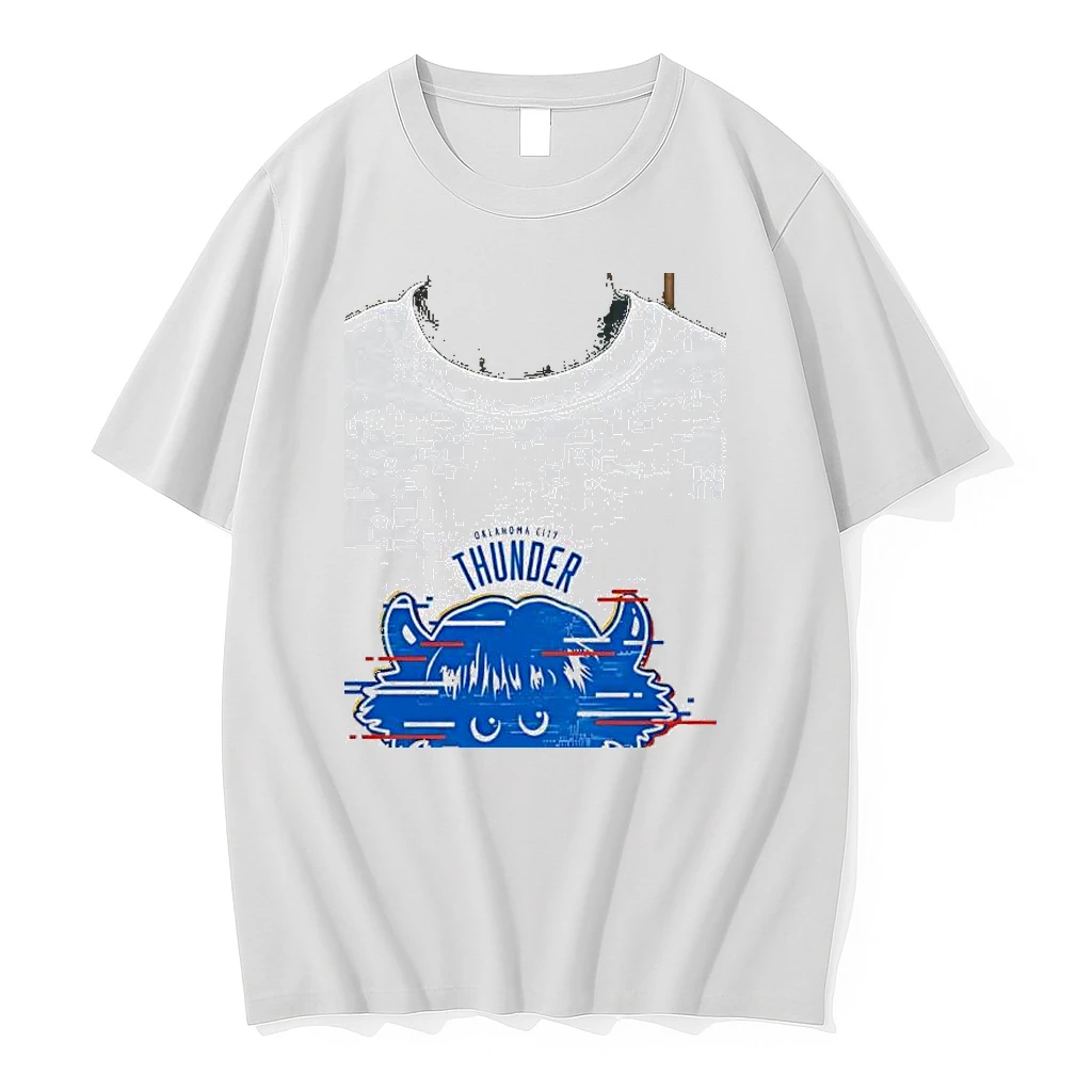 Okc Thunder Rumble Glitch Logo Shirts