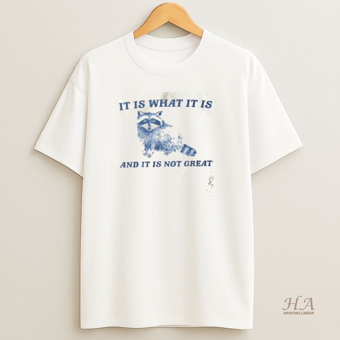 Official 0axoehdh It Is What It Is And It Is Not Great Raccoon T Shirt