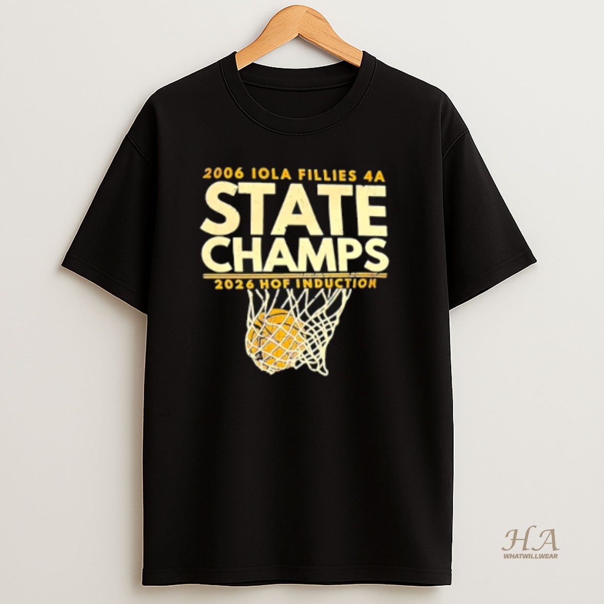 Official 2006 Iola Fillies 4a State Champs 2026 Hof Induction T Shirt