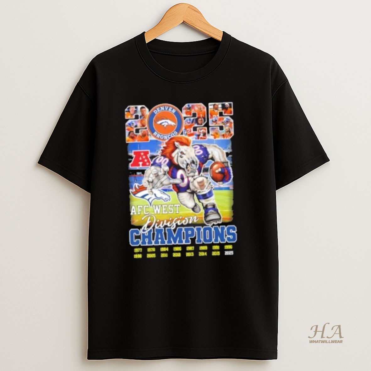 Official 2025 Afc West Division Champions Denver Broncos All Time T Shirt