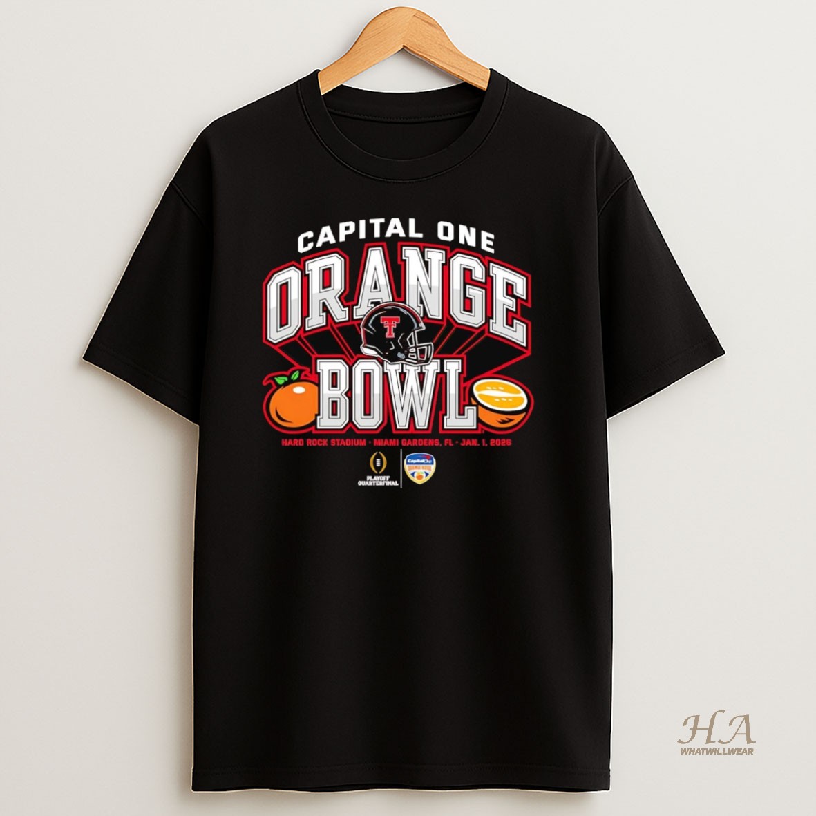 Official 2025 Capital One Orange Bowl Slice Texas Tech Red Raiders Shirt