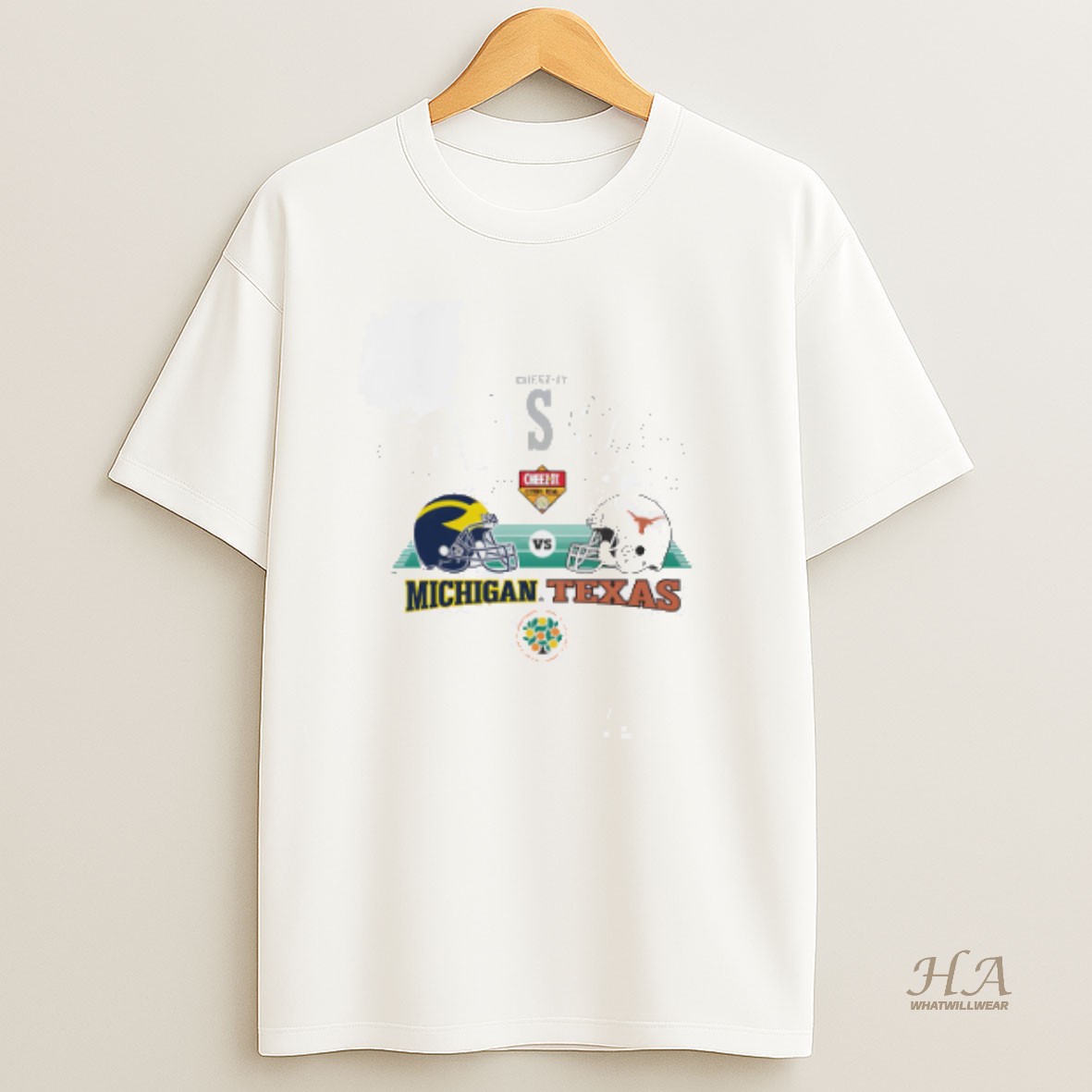 Official 2025 Cheez It Citrus Bowl 2 Team Michigan Vs Texas Helmets Shirt