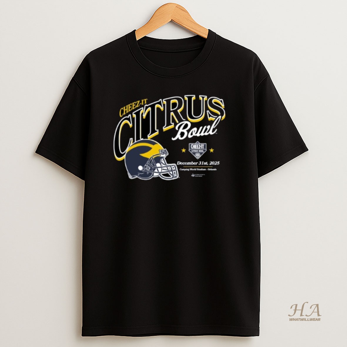 Official 2025 Cheez It Citrus Bowl Michigan December 31st 2025 Helmet Shirt