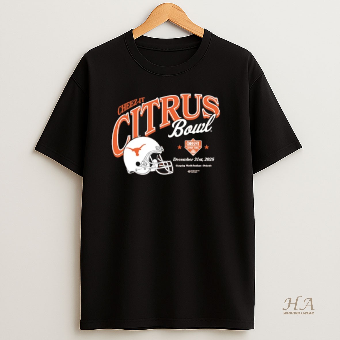 Official 2025 Cheez It Citrus Bowl Texas Longhorns Helmet Shirt