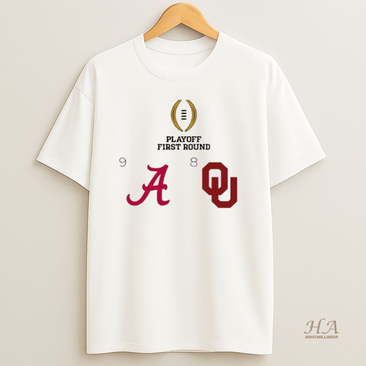 Official 2025 College Football Playoff First Round Alabama Crimson Tide Vs Oklahoma Sooners New Logos T Shirt