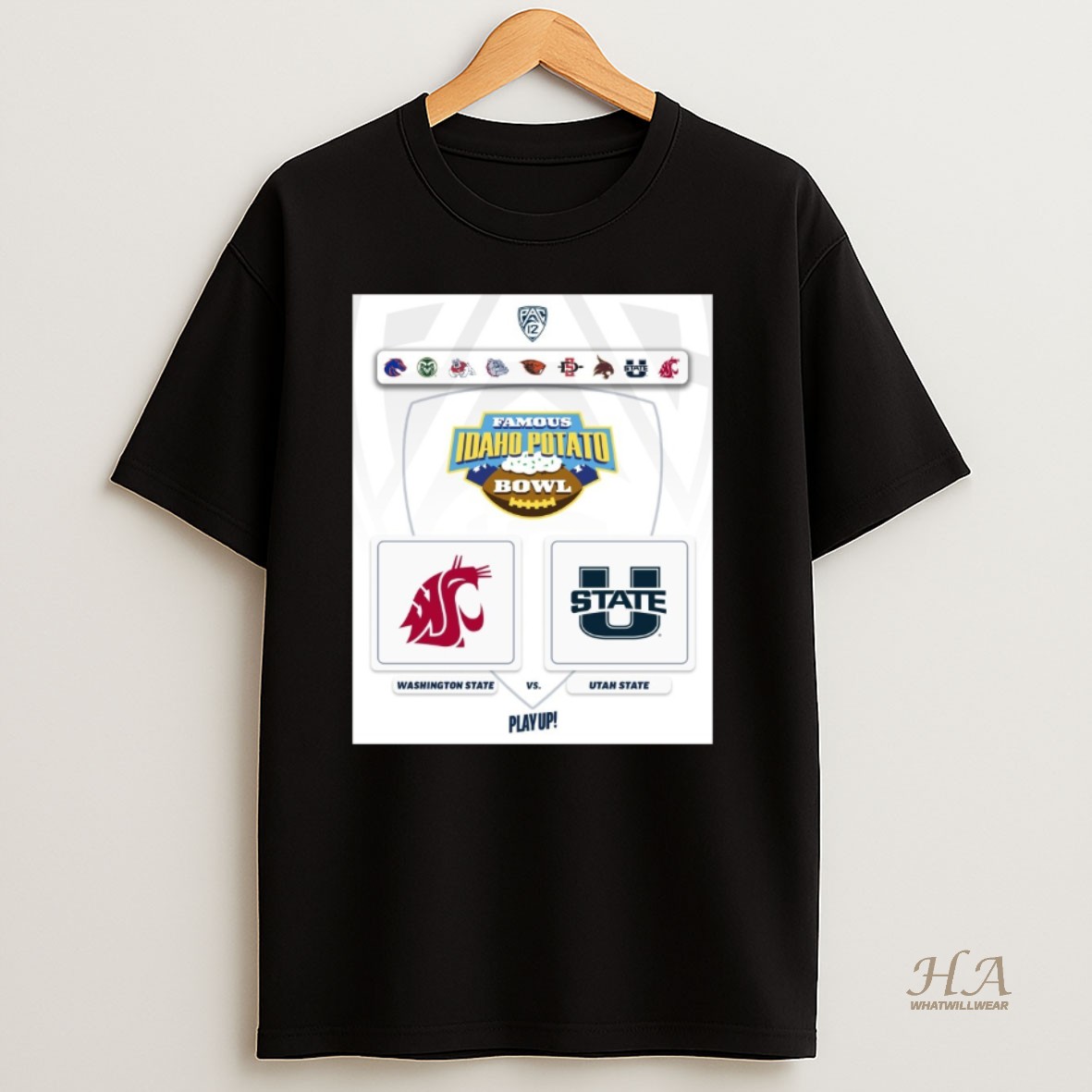 Official 2025 Famous Idaho Potato Bowl Washington State Cougars Vs Utah State Aggies Shirt